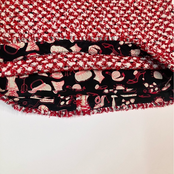 Vintage red tweed Escada skirt size 44 - Picture 11 of 15